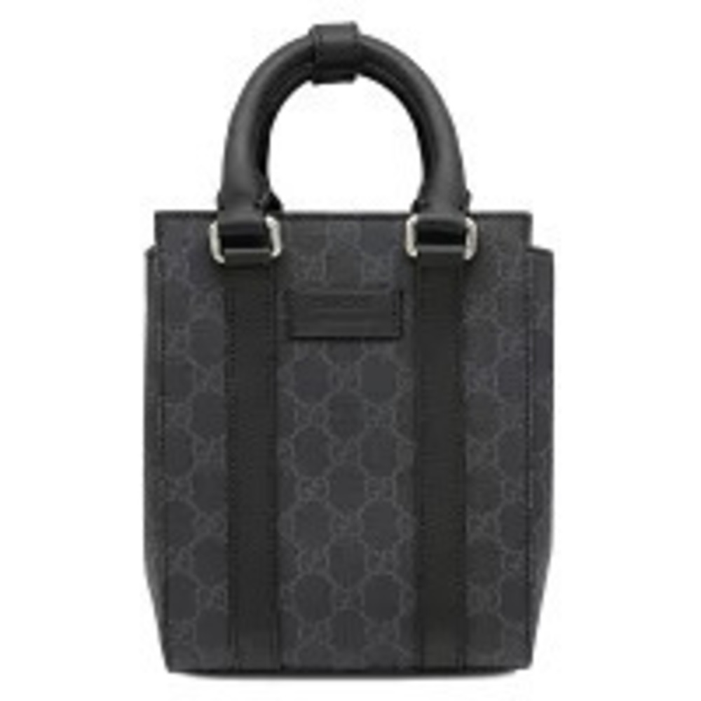 Gucci bag tote Web GG Supreme canvas black shoulder strap Sherry